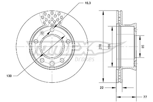 Brzdový kotúč TOMEX Brakes